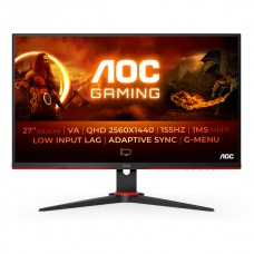 27" AOC Q27G2E (игровой, 16:9, 16:9, 2560x1440, VA, 150 Гц, AMD FreeSync Premium, интерфейсы 2xHDMI+DP, 3.5 jack, VESA100)