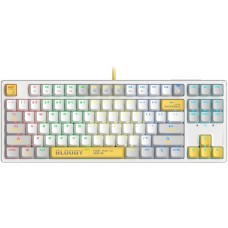 Клавиатура A4Tech BLOODY S87 ENERGY WHITE, белый-желтый, USB