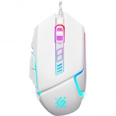Игровая мышь Defender Furia GM-543 Rainbow (52544) (полноразмерная игровая мышь для ПК, проводная USB, сенсор оптический 6600dpi, 7 кнопок, колесо с нажатием, цвет белый)