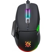 Игровая мышь Defender Rock GM-552 RGB (52552) (полноразмерная игровая мышь для ПК, проводная USB, сенсор оптический 7200dpi, 7 кнопок, колесо с нажатием, цвет черный)