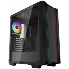 Корпус ATX Без БП Deepcool CC560 ARGB V2 (R-CC560-BKTAA4-G-2) (Tempered Glass,1xUSB3.0, 1xUSB-A 3.2 5Гбит/с, 4x120mm ARGB Fan, HD Audio+Mic, 2x3.5", 2x2.5", VGA MAX 370mm, CPU MAX 163mm, пылевые фильтры) Black