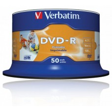 DVD-R Disc Verbatim 4.7Gb 16x <уп. 50 шт> на шпинделе, printable <43533/43649>