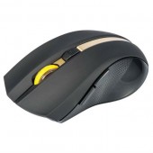 OKLICK Wireless Optical Mouse <495MW> <Black&Gold> (RTL) USB 6btn+Roll <998168>