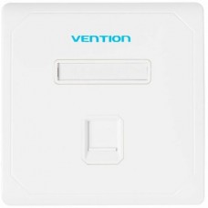 Vention <IFDW0> Лицевая панель настенная (тип 86) под модуль Keystone 1 порт, белый