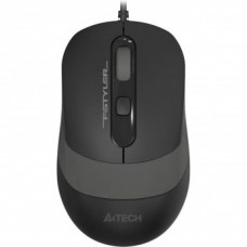 Мышь A4Tech Fstyler FM10T (ноутбучная мышь для ПК, проводная USB, сенсор оптический 1600 dpi, 3 кнопки, цвет черный/серый)
