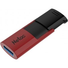USB3.0 128Gb Netac U182 (NT03U182N-128G-30RE) USB 3.0 Type-A, пластик, выдвижной механизм, черный/красный