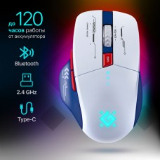 Мышь Defender TISA GM-126 WHITE BLUE 52126 Bluetooth
