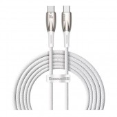 Baseus Glimmer Series Fast Charging Data Cable Type-C to Type-C 100W 1m White (CADH000702)