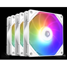 Вентилятор 120mm ID-Cooling TF-12025-PRO-ARGB-TRIO WHITE (НАБОР 3 в 1) (PWM, Low Noise, резиновые углы, ARGB подсветка, 700-1800об/мин)