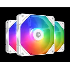 Вентилятор 120mm ID-Cooling TF-12025-PRO-ARGB-WHITE (PWM, Low Noise, резиновые углы, ARGB подсветка, 700-1800об/мин)