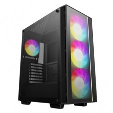 Корпус ATX Без БП Deepcool MATREXX 55 V4 (R-MATREXX55-BKADA4-G-4) (Tempered Glass, 2xUSB-A 3.2 5Гбит/с, 4x120mm ARGB Fan, HD Audio+Mic, 2x3.5", 3x2.5", VGA MAX 370mm, CPU MAX 165mm, пылевые фильтры) Black