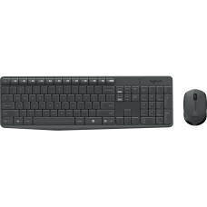 Комплект БЕСПРОВОДНОЙ Клавиатура + мышь Logitech MK235 Black (920-007949) (мышь радио (сенсор оптический), клавиатура радио, цвет черный)