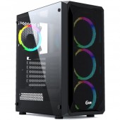 Корпус ATX Без БП Powercase Mistral Z4 Mesh RGB (CMIZB-R4) (Tempered Glass, 2xUSB 2.0, 1xUSB-A 3.2 5Гбит/с, 4x120mm RGB FAN, HD Audio+Mic, VGA MAX 310mm, CPU MAX 185mm, пылевые фильтры) Black