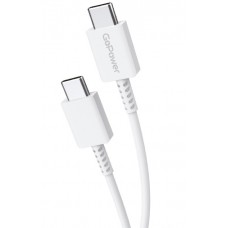 Кабель USB 2.0 Type C -> Type C, GOPOWER 00-00022803 3А 1м WHITE