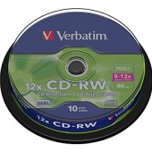 CD-RW Verbatim 700Mb 12x sp. <уп.10 шт> на шпинделе <43480>