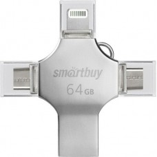 SmartBuy Quad <SB064GBMC15> USB3.0/USB-C/ micro-B/Lightning Flash Drive 64Gb (RTL)