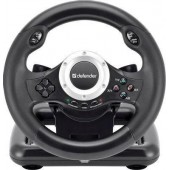 Руль Defender Turbo Pro (Vibration, рулевое колесо, педали, 8поз.перекл., 10кн., USB, PS3/PS4/XBOX) <64291>