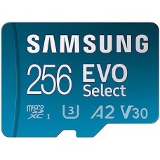 Samsung EVO Select <MB-ME256KA/AM> microSDXC Memory Card 256Gb Class10 UHS-I U3 A2 V30 + microSD-> SD Adapter