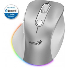 Genius Wireless Bluetooth Mini Ergo 9000S Pro Silver (RTL) USB 6btn+Roll, беспроводная (31030039402)