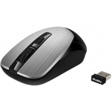 SVEN Wireless Optical Mouse <RX-380W Metallic Gray> (RTL) USB 4btn+Roll