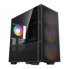 Корпус ATX Без БП Deepcool CH560 (R-CH560-BKAPE4-G-1) (Tempered Glass, 1xUSB-A 3.2 5Гбит/с, 1xUSB-C 3.2 5Гбит/с, 4x120mm ARGB Fan, HD Audio+Mic, 2x3.5", 3x2.5", VGA MAX 380mm, CPU MAX 175mm, пылевые фильтры) Black