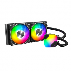 Система водяного охлаждения Montech HyperFlow ARGB 240 LGA 1700/1200/15X/2066AM3/AM4/AM5 (TDP 280W, DUAL FAN 120mm) Black