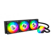 Система водяного охлаждения Montech HyperFlow ARGB 360 LGA 1700/1200/15X/2066/AM3/AM4/AM5 (TDP 350W, PWM, TRIPLE FAN 120mm) Black