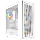 Корпус ATX Без БП Powercase ByteFlow White (CBFW-A4) (Tempered Glass, 2xUSB 2.0, 1xUSB-A 3.2 5Гбит/с, 4х120mm ARGB fans, ARGB HUB, HD Audio+Mic, VGA MAX 330mm, CPU MAX 168mm, пылевые фильтры) White