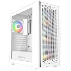 Корпус ATX Без БП Powercase ByteFlow White (CBFW-A4) (Tempered Glass, 2xUSB 2.0, 1xUSB-A 3.2 5Гбит/с, 4х120mm ARGB fans, ARGB HUB, HD Audio+Mic, VGA MAX 330mm, CPU MAX 168mm, пылевые фильтры) White