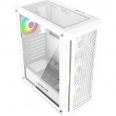 Корпус ATX Без БП Powercase Ultimate White (CUW-A4) (Tempered Glass, 2xUSB 2.0, 1xUSB-A 3.2 5Гбит/с, 4х120mm ARGB fans, ARGB HUB, HD Audio+Mic, VGA MAX 320mm, CPU MAX 155mm, пылевые фильтры) White