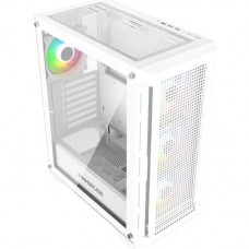 Корпус ATX Без БП Powercase Ultimate White (CUW-A4) (Tempered Glass, 2xUSB 2.0, 1xUSB-A 3.2 5Гбит/с, 4х120mm ARGB fans, ARGB HUB, HD Audio+Mic, VGA MAX 320mm, CPU MAX 155mm, пылевые фильтры) White