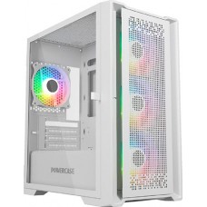 Корпус MicroATX Без БП Powercase ByteFlow Micro White (CAMBFW-A4) (Tempered Glass, 2xUSB 2.0, 1xUSB-A 3.2 5Гбит/с, 4х120mm ARGB fans, ARGB HUB, HD Audio+Mic, VGA MAX 305mm, CPU MAX 160mm, пылевые фильтры) White