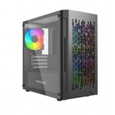 Корпус MicroATX Без БП Powercase Mistral Micro D3B ARGB (CMMDB-A3) (Tempered Glass, 2xUSB 2.0, 1xUSB-A 3.2 5Гбит/с, 2x 140mm ARGB PWM+1x 120mm ARGB PWM HD Audio+Mic, VGA MAX 305mm, CPU MAX 160mm, пылевые фильтры) Black