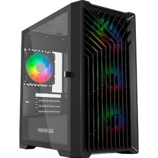 Корпус MicroATX Без БП Powercase Mistral Micro X4B (CMMXB-L4) (Tempered Glass, 2xUSB 2.0, 1xUSB-A 3.2 5Гбит/с, 4х120mm 5-color fan, HD Audio+Mic, VGA MAX 300mm, CPU MAX 160mm, пылевые фильтры) Black