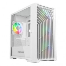 Корпус MicroATX Без БП Powercase Mistral Micro X4W (CMMXW-L4) (Tempered Glass, 2xUSB 2.0, 1xUSB-A 3.2 5Гбит/с, 4х120mm 5-color fan, HD Audio+Mic, VGA MAX 300mm, CPU MAX 160mm, пылевые фильтры) White