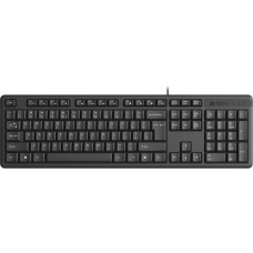 Клавиатура A4Tech KR-3 (стандартная для ПК, мембранная, пластик, интерфейс подключения - USB-A, влагозащита, цвет черный)