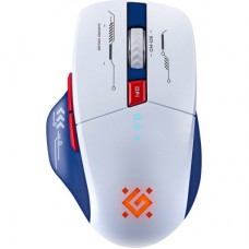 Мышь беспроводная игровая Defender Tisa GM-126 бел+син,LED,7D,2.4+BT,1600dpi (52126)