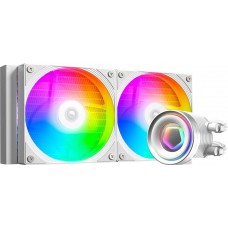 Система водяного охлаждения ID-Cooling FX240 INF WHITE LGA1851/1700/1200/115X, AMD AM5/AM4 (TDP 300W, ARGB FAN and PUMP, PWM, DOUBLE FAN 120mm) RET