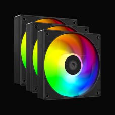 Вентилятор 120mm ID-Cooling AS-120-ARGB-K 120x120x25мм (4Pin PWM, 27.2дБ, 300-2000об/мин) Black