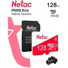 Карта памяти Micro SDXC 128 GB Netac P500 ECO Class 10 (UHS-I) (NT02P500ECO-128G-R)