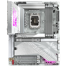 MB Gigabyte Z890 A ELITE X ICE Soc-1851 (Z890) 3xPCI-Ex16 5xM.2 2.5GbE LAN WiFi 7 BT 5.4 3xARGB+RGB RAID 0/1/5/10 4xDDR5 9500MHz+ Type-C+HDMI(Front) ATX White RTL