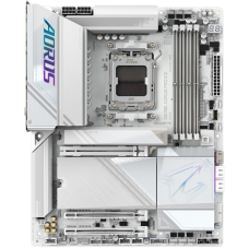 MB Gigabyte X870E AORUS PRO ICE Soc-AM5 (X870E) 3xPCI-Ex16 4xM.2 2.5GbE LAN Wi-Fi 7 BT 5.3 3xARGB+RGB RAID 0/1/10 4xDDR5 8200MHz+ HDMI+2xUSB Type-C+HDMI(Front) ATX White RTL