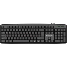 Клавиатура Defender Astra HB-588 RU (45588) 107кл., Multimedia (стандартная для ПК, мембранная, пластик, интерфейс подключения - USB, цвет черный)