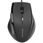Мышь Defender Accura MM-362 (52362) (полноразмерная мышь для ПК/для компьютеров Apple, проводная USB, сенсор оптический 1600 dpi, 6 кнопок, колесо с нажатием, цвет черный)