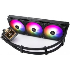 Система водяного охлаждения Thermalright Frozen Warframe PRO 360 Black ARGB (F-WFRAME-PRO-360-BL-ARGB) / (LGA115X/1200/1700/2011/2066/FM1/FM2/FM2+/AM2/AM2+/AM3/AM3+/AM4/AM5) / LCD Display / 3x120mm / PWM / Black