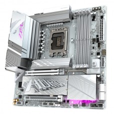 MB Gigabyte Z890M A ELITE WF7 ICE Soc-1851 (Z890) 2xPCI-Ex16 3xM.2 2.5GbE LAN WiFi 7 BT 5.4 3xARGB+RGB RAID 0/1/5/10 4xDDR5 9200MHz+ Type-C+DP+HDMI(Front) mATX White RTL