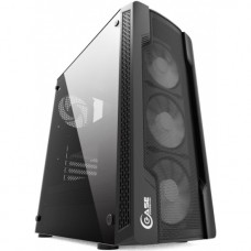 Корпус ATX Без БП Powercase Mistral X4 Mesh (CMIXB-F4) (Tempered Glass, 2xUSB 2.0, 1xUSB-A 3.2 5Гбит/с, 4x120mm FAN, HD Audio+Mic, VGA MAX 310mm, CPU MAX 160mm, пылевые фильтры) Black