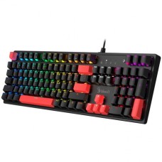 Клавиатура A4Tech Bloody S510R (игровая для ПК, механическая, Bloody BLMS Red, ход линейный, пластик, интерфейс подключения - USB-A, подсветка, кириллица: да, цвет черный)