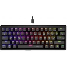 Клавиатура механическая Defender Deimos GK-303 (игровая для ПК, механическая, TNT Pink, ход линейный, пластик, интерфейс подключения - USB-A, кириллица: да, цвет черный й) (45303)