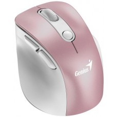 Двухрежимная перезаряжаемая бесшумная мини-мышь Genius Ergo 9000S Pro, розовый, 31030039403